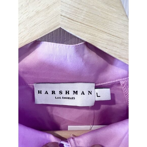 Harshman Women’s Nagisa Popover Orchid Lilac Blouse Size Large Bell Sleeves - Picture 7 of 10
